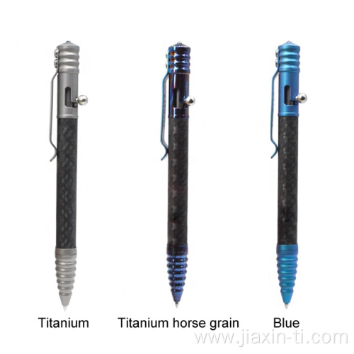 Carbon Fiber Body Silicon Oxide Tip Tactical Pen